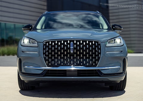 A 2023 Lincoln Corsair® Grand Touring model is shown in the Whisper Blue exterior color. | Rydell Lincoln in Independence IA