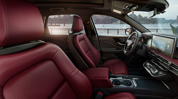 The available Perfect Position front seats in the 2024 Lincoln Corsair® SUV are shown. | Rydell Lincoln in Independence IA