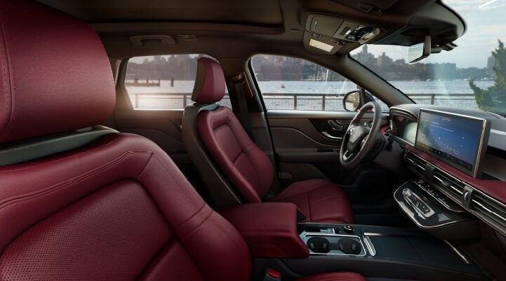 The available Perfect Position front seats in the 2025 Lincoln Corsair® SUV are shown. | Rydell Lincoln in Independence IA