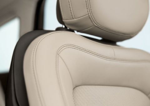 Fine craftsmanship is shown through a detailed image of front-seat stitching. | Rydell Lincoln in Independence IA