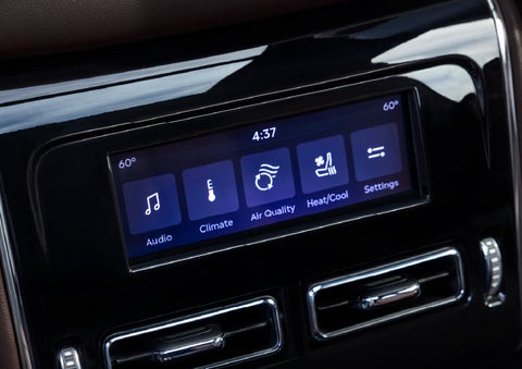 Driver controls like music, temperature, air quality, settings, and heat/cool seats are shown. | Rydell Lincoln in Independence IA
